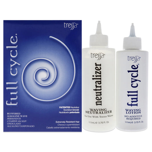 Alkaline Wave Permanent - Full Cycle by Tressa for Unisex - 3 Pc 3.75oz Waving Lotion, 3.75 Neutralizer, Waving Cap