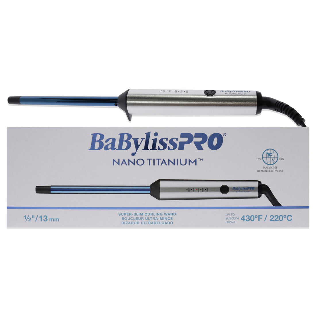 Nano Titanium Curling Wand - BNTW50UC - Blue-Grey