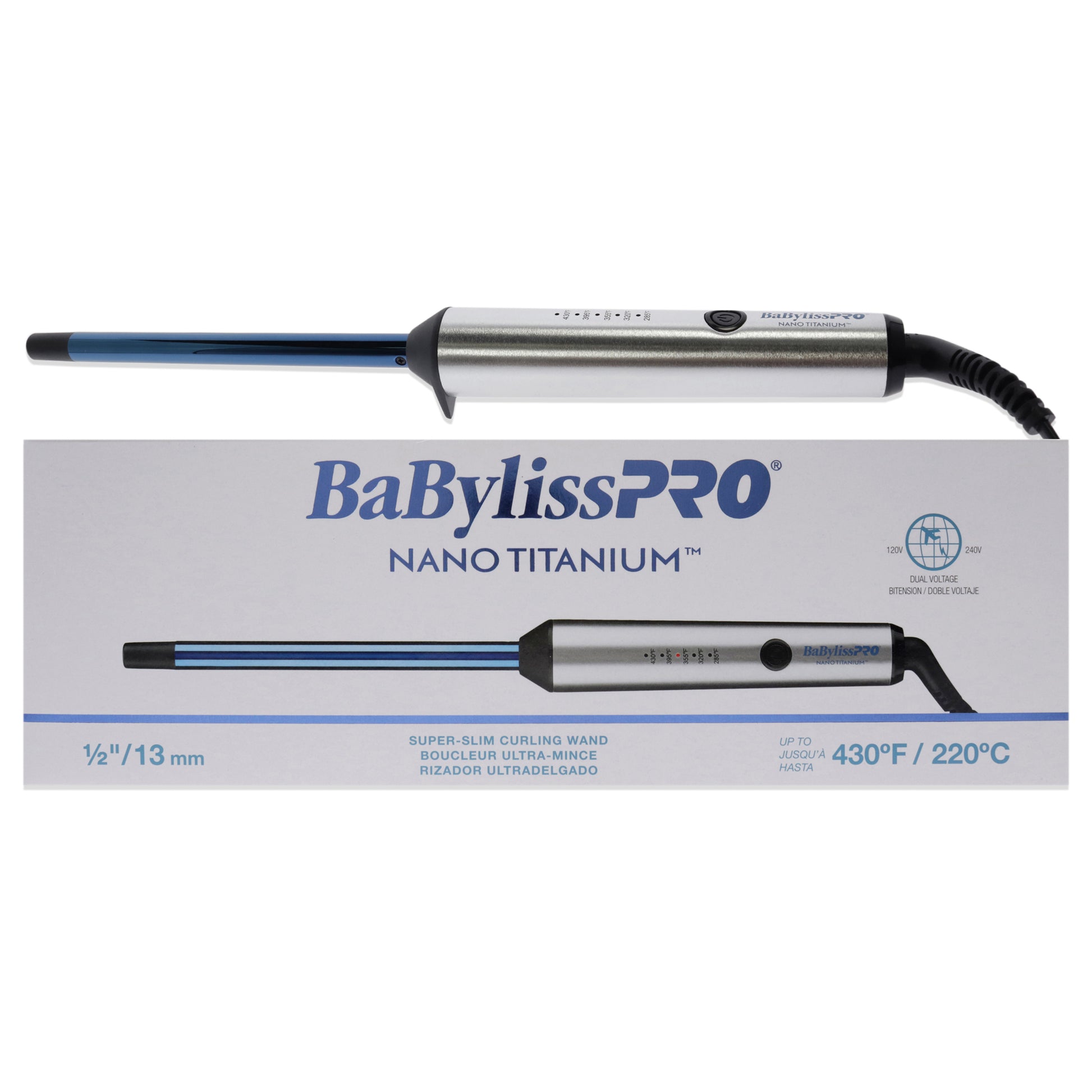 Nano Titanium Curling Wand - BNTW50UC - Blue-Grey