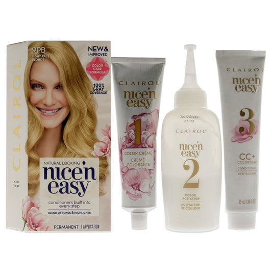 Nicen Easy Color Blend - 9PB Light Pale Blonde by Clairol for Women - 1 Application Hair Color