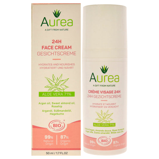 24H Face Cream by Aurea for Unisex - 1.7 oz Cream