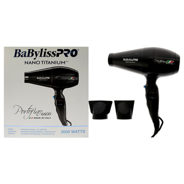 Nano Titanium Portofino Dryer - BNT6610N - Black by BaBylissPRO for Unisex - 1 Pc Hair Dryer