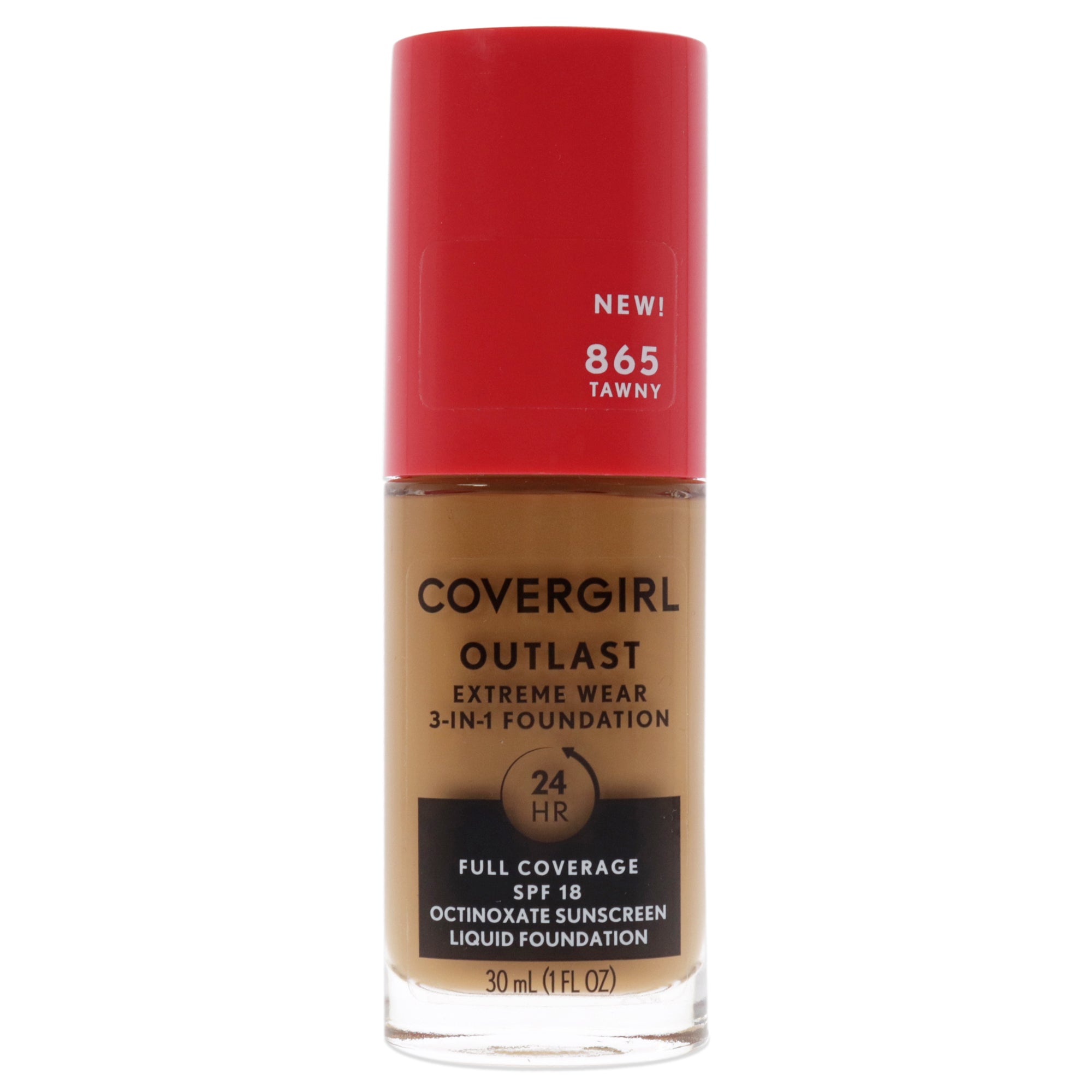 Outlast Extreme Wear 24Hr 3-in-1 Foundation SPF 18 - 865 Tawny by CoverGirl for Women - 1 oz Foundation