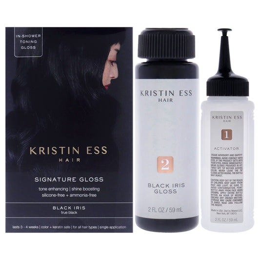 Signature Hair Gloss - Black Iris by Kristin Ess for Unisex - 1 Application Hair Color