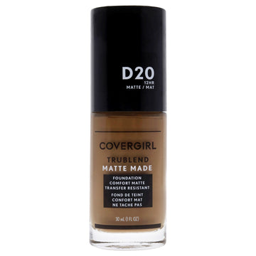 TruBlend Matte Made Liquid Foundation - D20 True Caramel by CoverGirl for Women - 1 oz Foundation