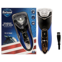 Rechargeable Wet and Dry Shaver - Gray-Blue