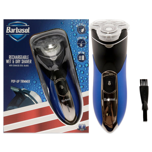 Rechargeable Wet and Dry Shaver - Gray-Blue