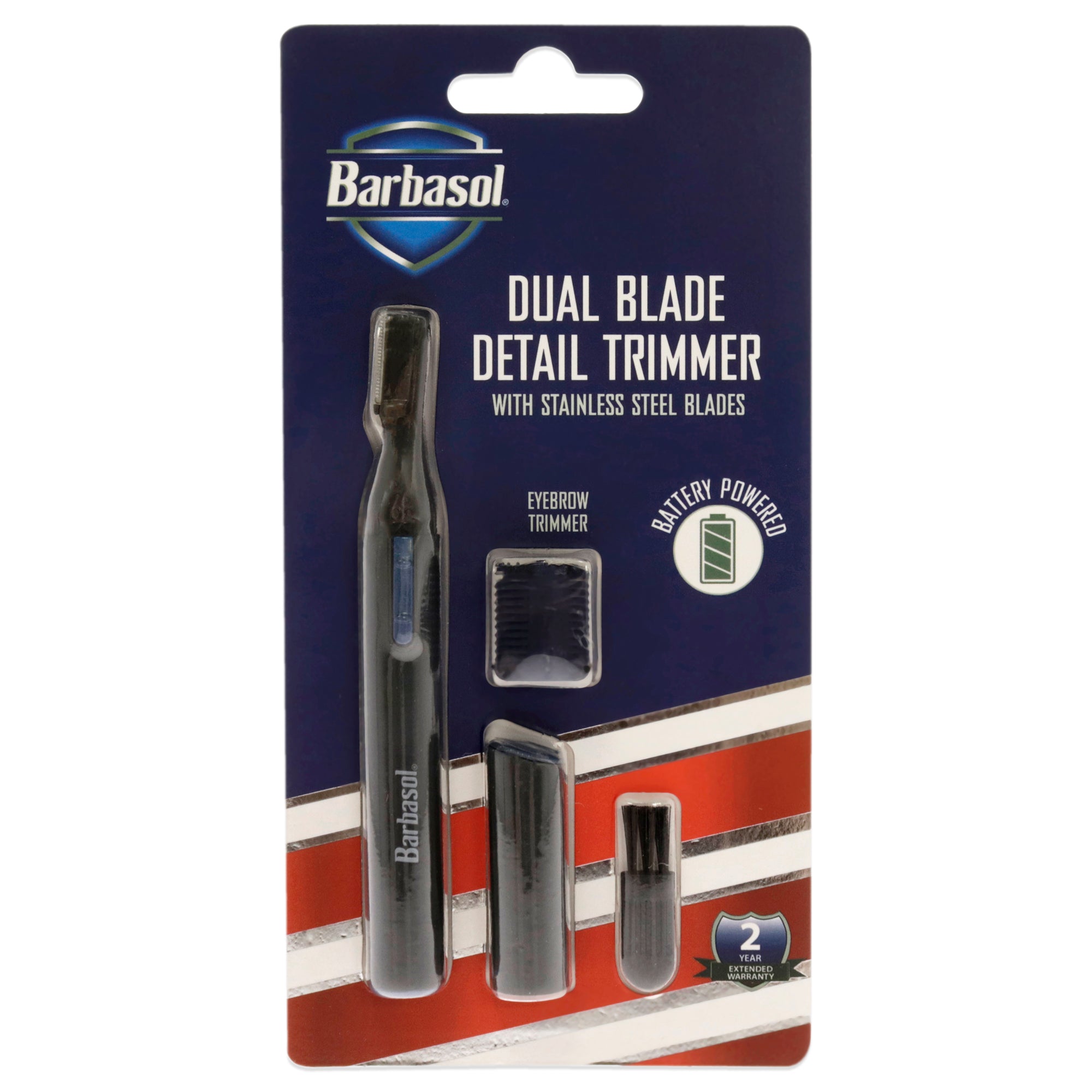 Dual Blade Detail Trimmer by Barbasol for Men - 1 Pc Trimmer Precision Trimmer, Fine Detail Trimmer, Angled Head