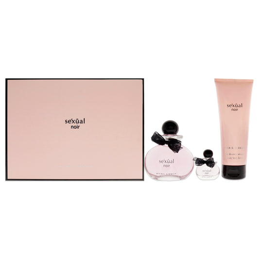 Sexual Noir by Michel Germain for Women - 3 Pc Gift Set 4.2oz EDP Spray , 6.7oz Body Lotion, 0.3oz Miniature Parfum