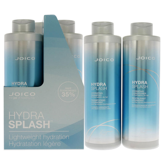 HydraSplash Hydrating Kit by Joico for Unisex - 2 Pc 33.8oz Shampoo, 33.8oz Conditioner