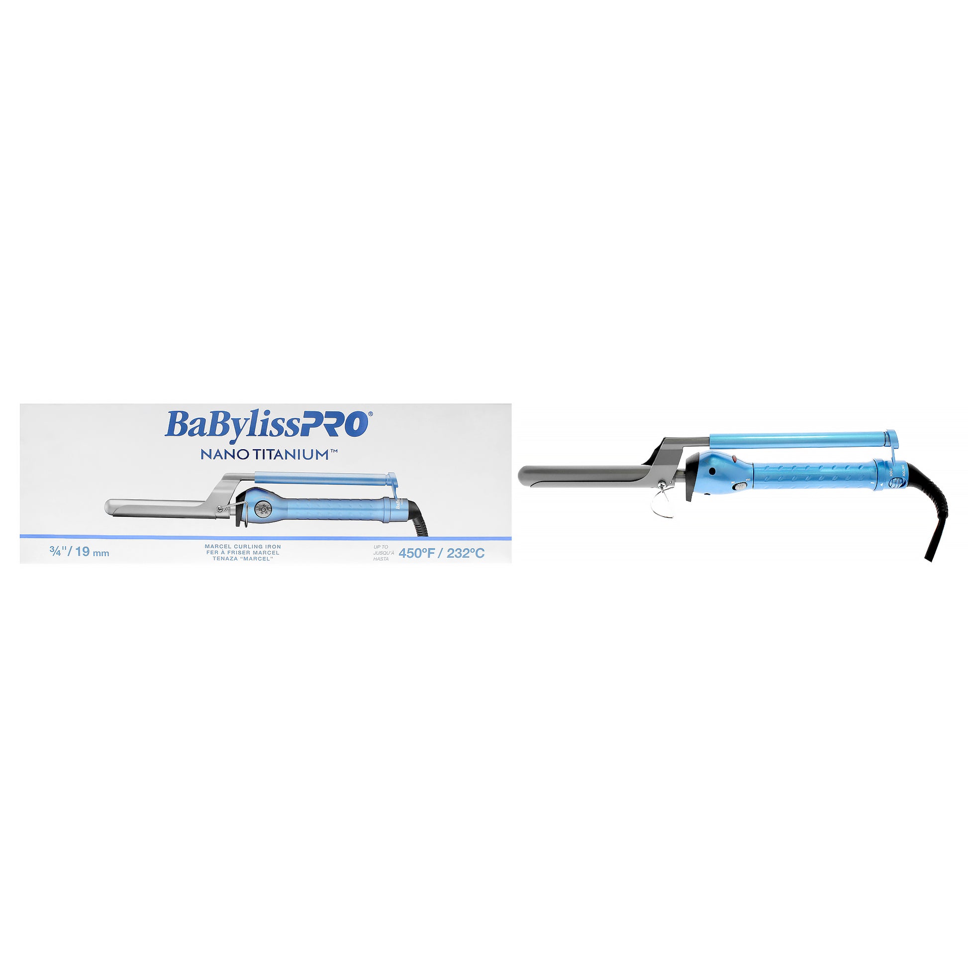 Nano Titanium Marcel Curling Iron - BNT75M - Blue-Grey