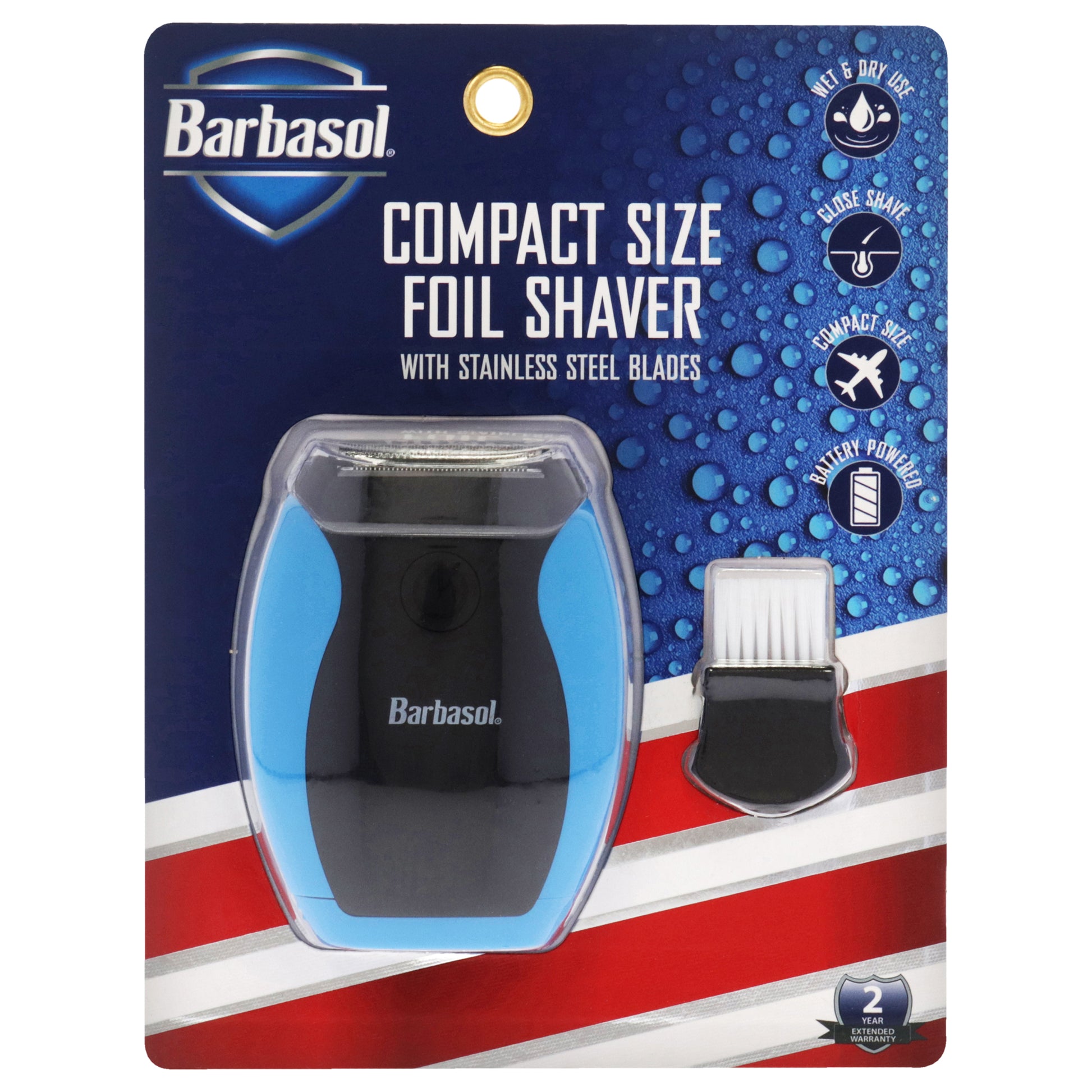 Wet and Dry Compact Size Foil Shaver - Black-Blue