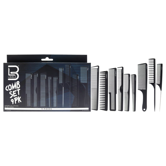 Comb Set by L3VEL3 for Unisex - 9 Pc Comb