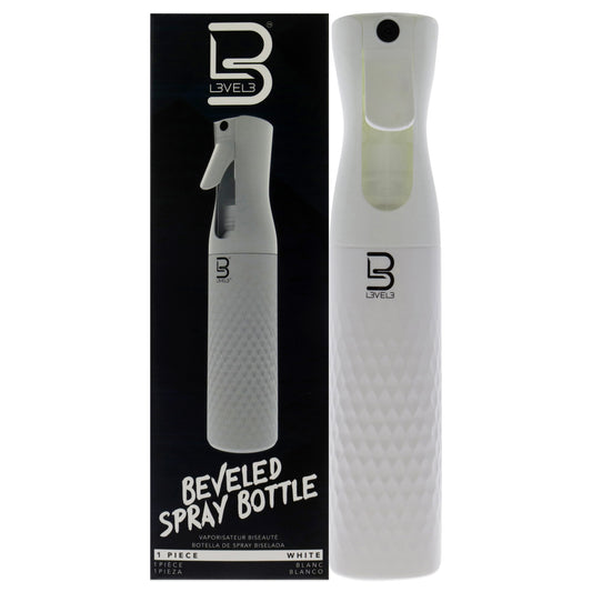 Beveled Spray Bottle - White by L3VEL3 for Unisex - 10 oz Spray