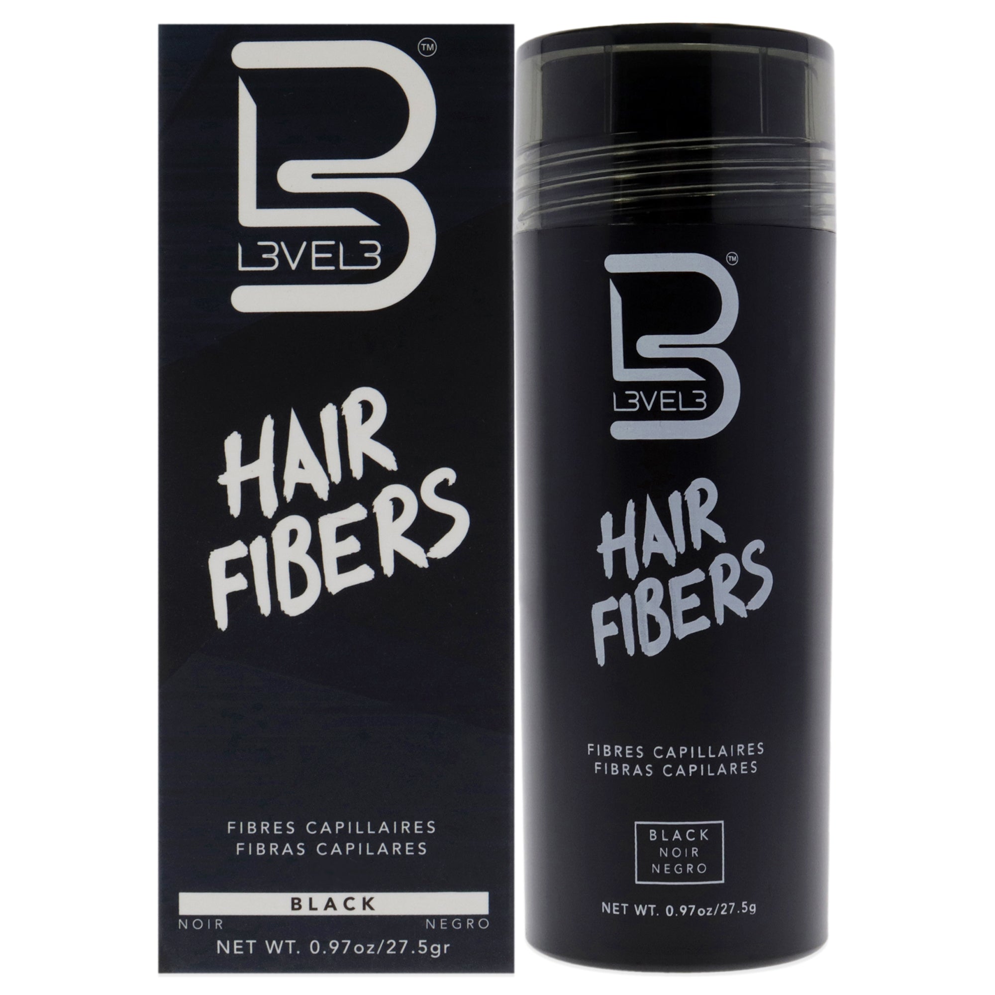 Hair Fibers - Black by L3VEL3 for Unisex - 0.97 oz Treatment