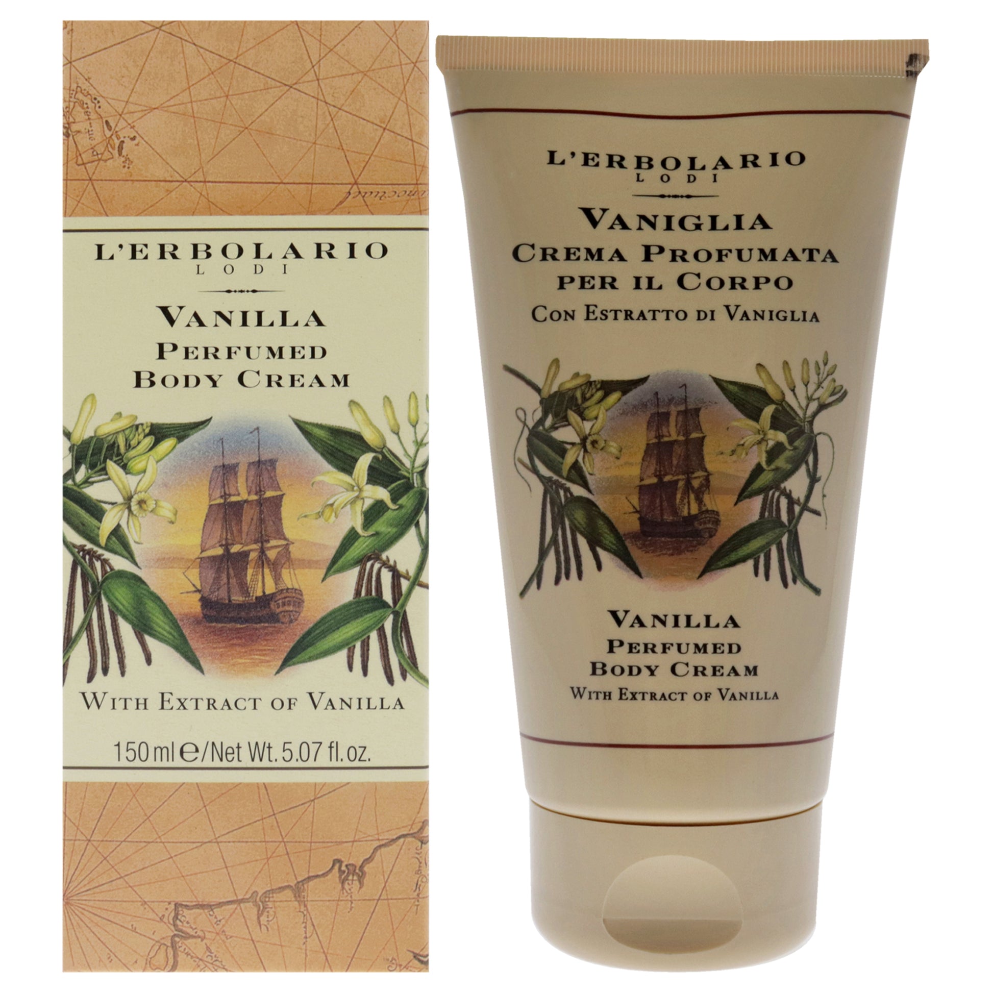 Vanilla Perfumed Body Cream by LErbolario for Unisex - 5.07 oz Body Cream