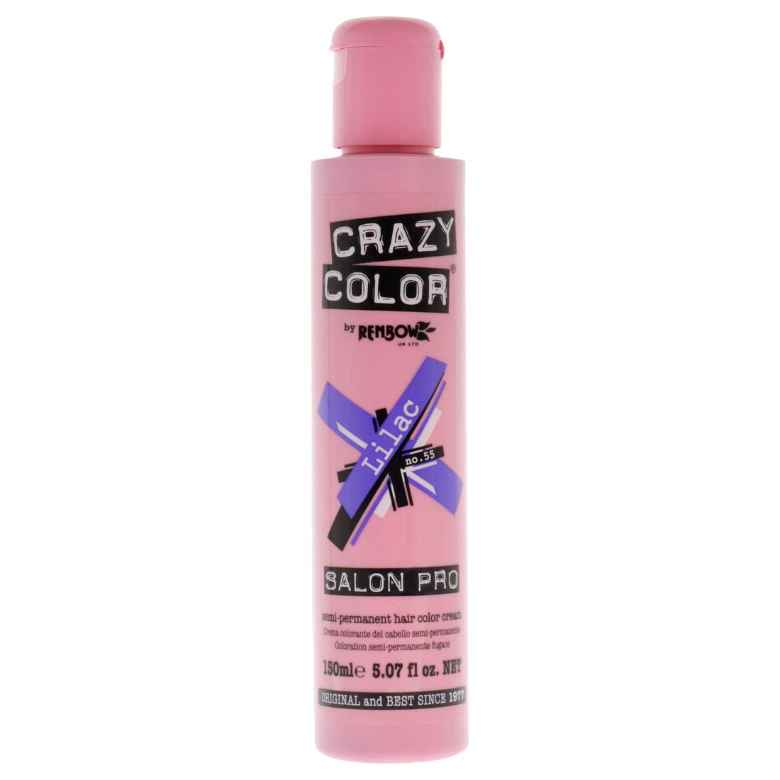 Crazy Color Salon Pro Semi Permanent Hair Color - 55 Lilac by Crazy Color for Women - 5.07 oz Hair Color