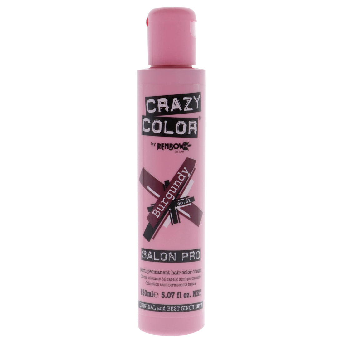 Crazy Color Salon Pro Semi Permanent Hair Color - 61 Burgundy by Crazy Color for Women - 5.07 oz Hair Color