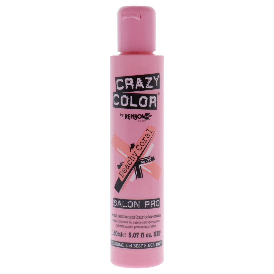 Crazy Color Salon Pro Semi Permanent Hair Color - 70 Peachy Coral by Crazy Color for Women - 5.07 oz Hair Color