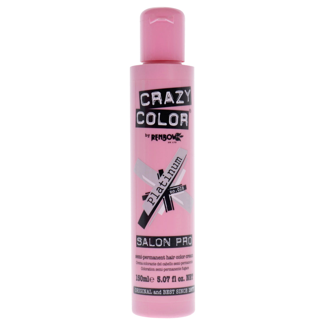 Crazy Color Salon Pro Semi Permanent Hair Color - 028 Platinum by Crazy Color for Women - 5.07 oz Hair Color