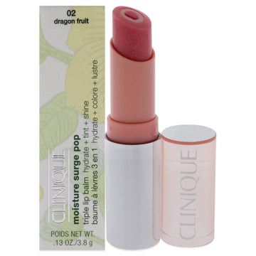 Moisture Surge Pop Triple Lip Balm - 02 Dragon Fruit by Clinique for Women - 0.13 oz Lip Balm