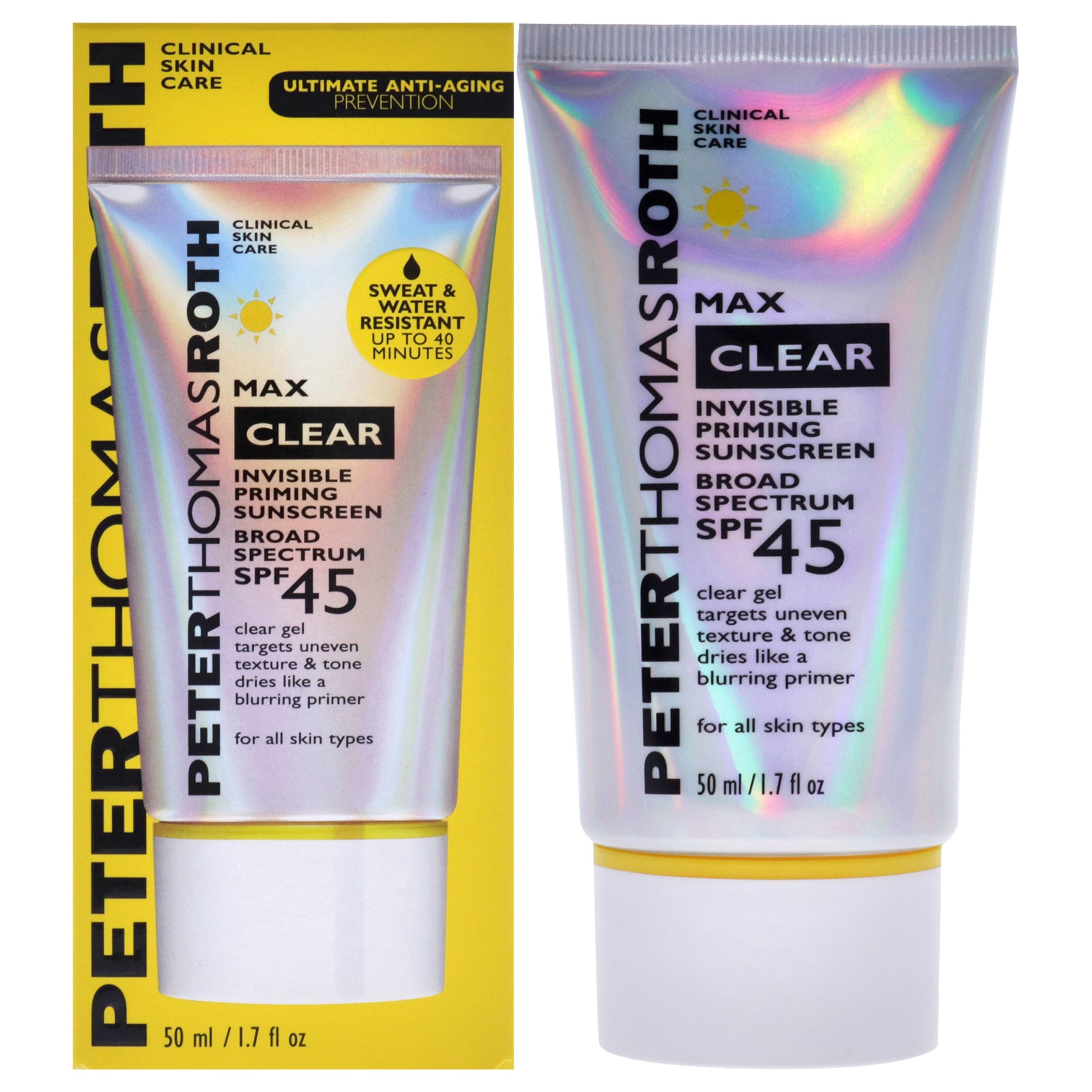 Clear Invisible Priming Sunscreen SPF 45 by Peter Thomas Roth for Unisex - 1.7 oz Sunscreen