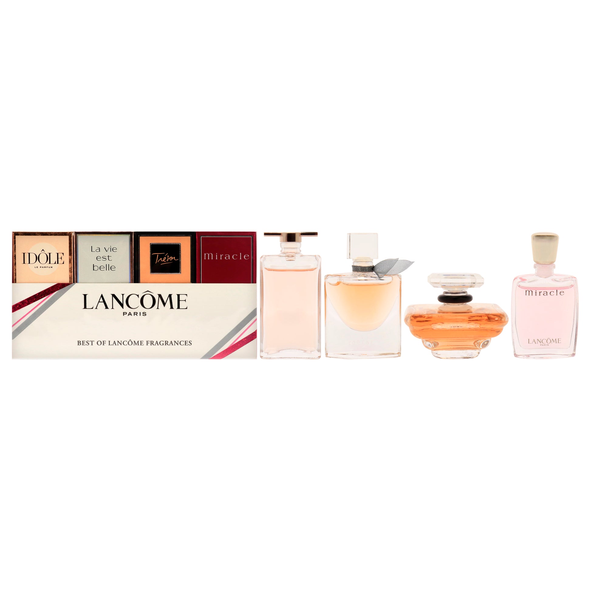 Best of Lancome by Lancome for Women - 4 Pc Mini Gift Set 0.16oz Idole EDP Splash, 0.135oz La Vie Est Belle EDP Splash, 0.25 Tresor EDP Splash, 0.16oz Miracle EDP Splash