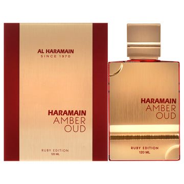 Amber Oud by Al Haramain for Unisex - 4 oz EDP Spray (Ruby Edition)