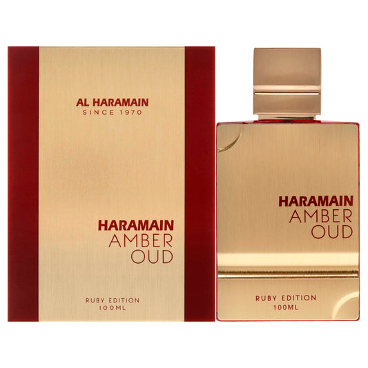 Amber Oud by Al Haramain for Unisex - 3.4 oz EDP Spray (Ruby Edition)