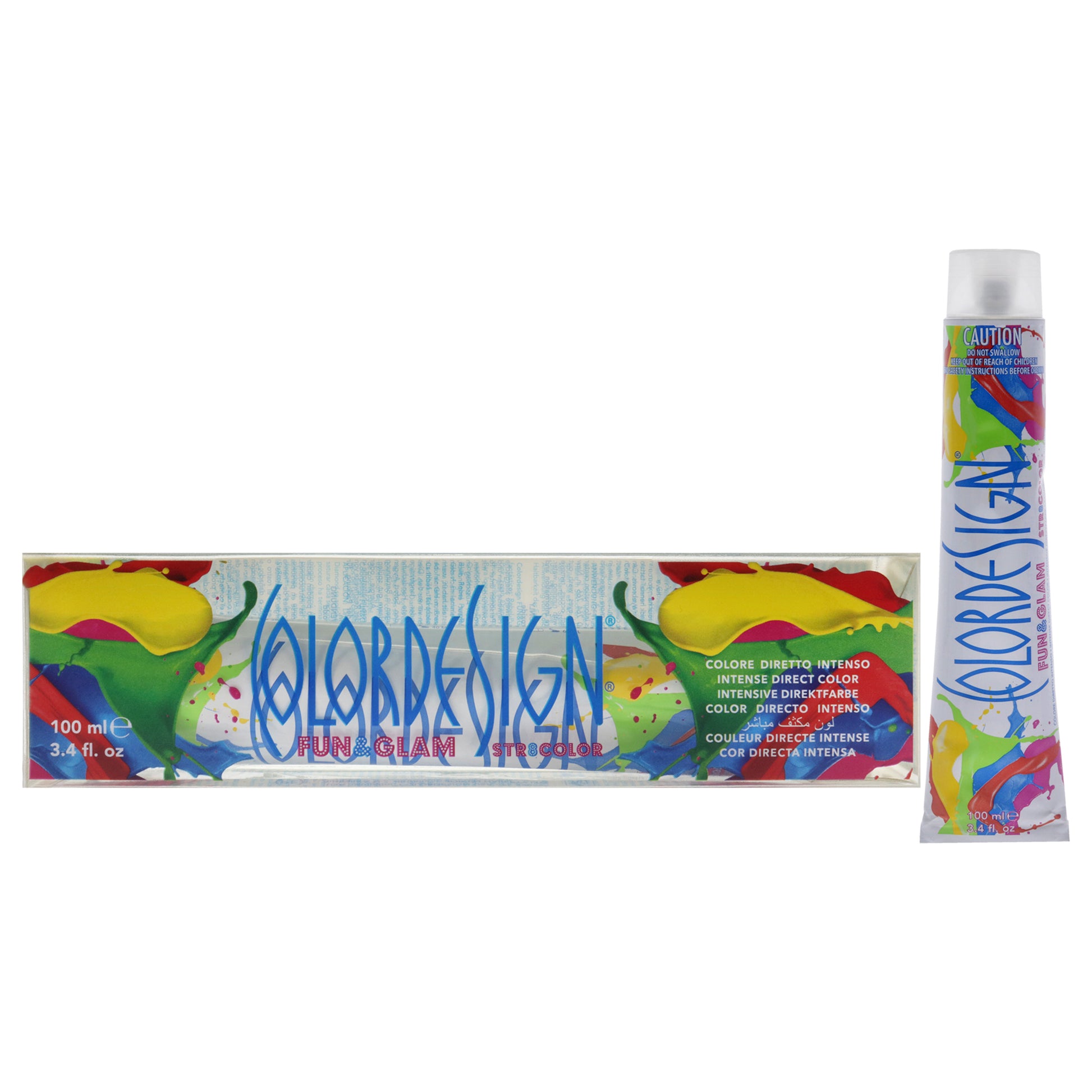 Fun and Glam Demi-Permanent Hair Color - Explosive Yellow by ColorDesign for Unisex - 3.4 oz Hair Color