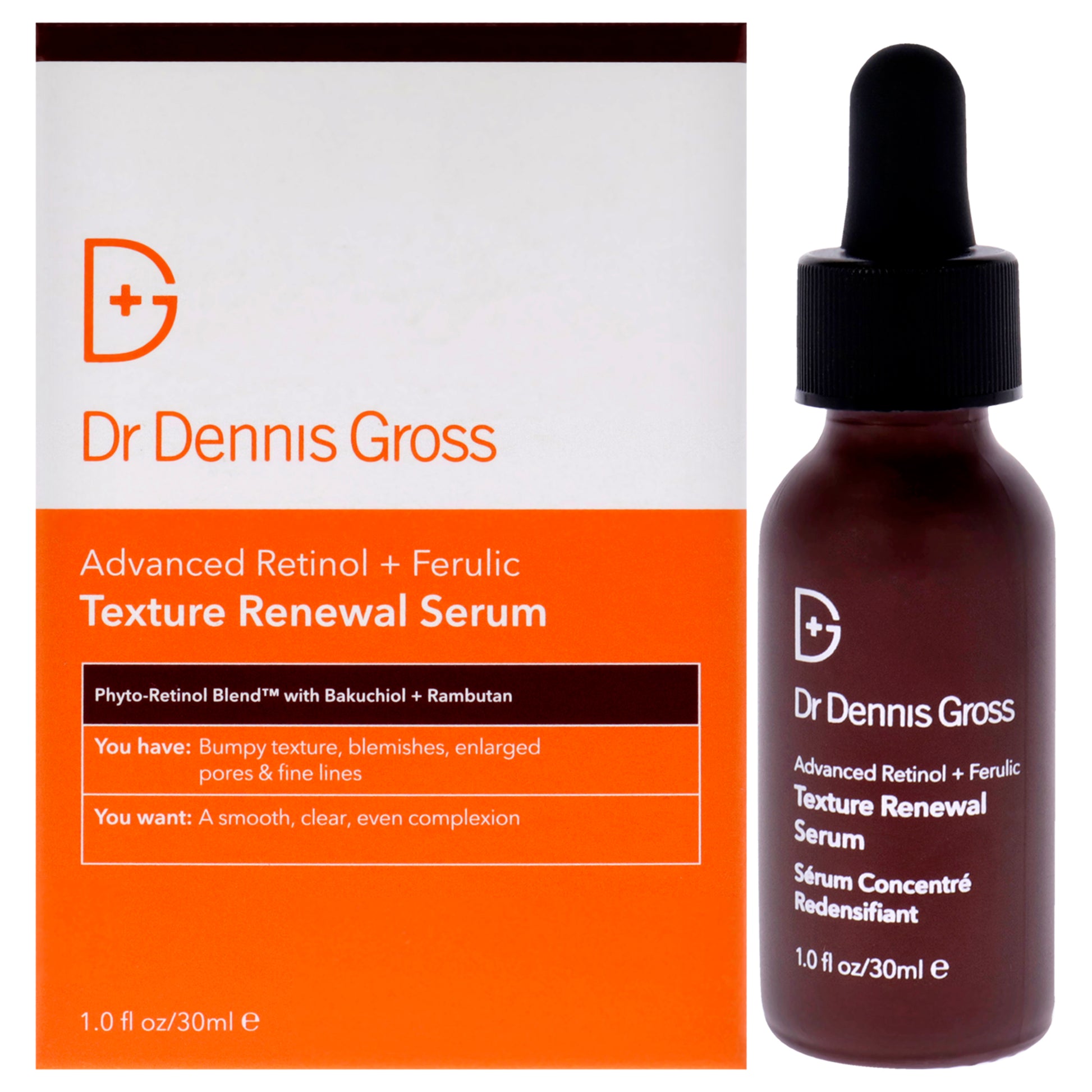 Advanced Retinol Plus Ferulic Texture Renewal Serum by Dr. Dennis Gross for Unisex - 1 oz Serum