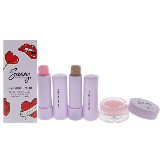 Love Your Lips Kit by Sassy by Savannah Chrisley for Women - 3 Pc Lip Mask, Lip Scrub, Lip Balm