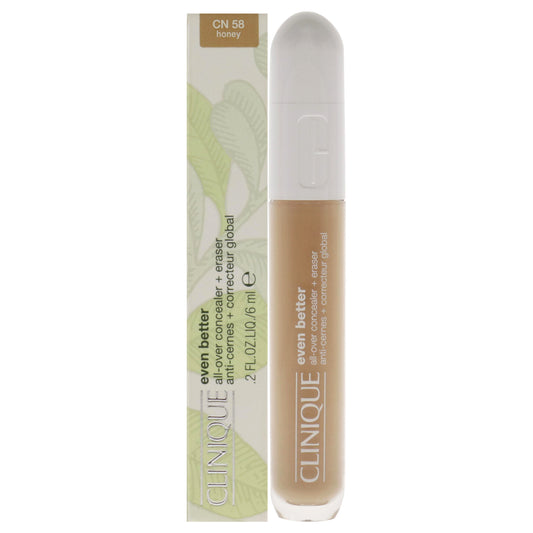 Even Better All-Over Concealer Plus Eraser - CN 58 Honey by Clinique for Women - 0.2 oz Concealer