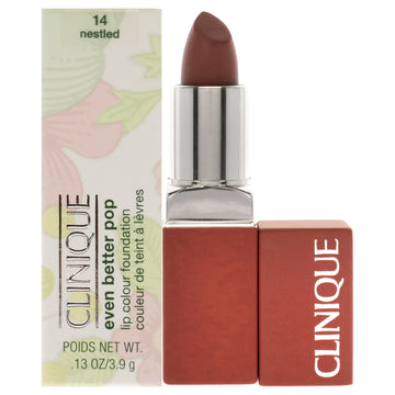 Even Better Pop Lip Colour Foundation Lipstick - 14 Nestled by Clinique for Women - 0.13 oz Lipstick