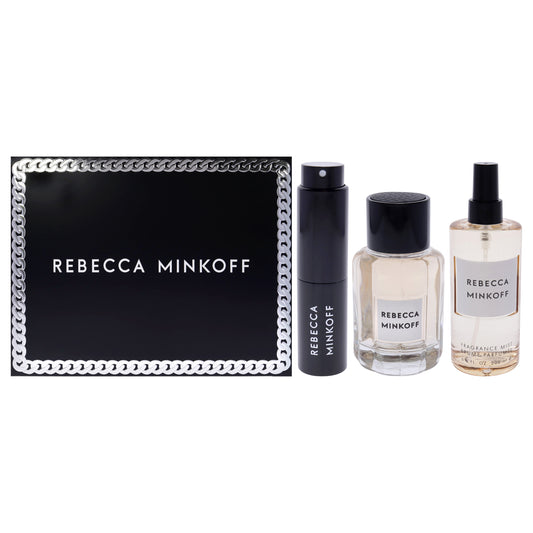 Rebecca Minkoff Spring 2023 by Rebecca Minkoff for Women - 3 Pc Gift Set 3.4oz EDP Spray, 0.47oz EDP Spray, 6.8oz Fragrance Mist