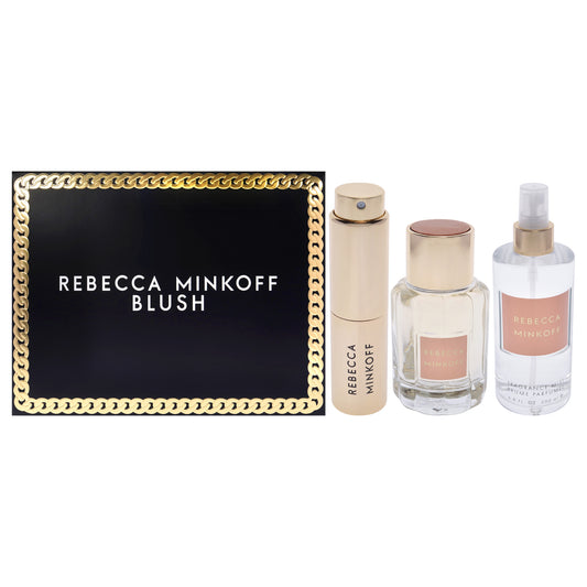 Rebecca Minkoff Blush Spring 2023 by Rebecca Minkoff for Women - 3 Pc Gift Set 3.4oz EDP Spray, 0.47oz EDP Spray, 6.8oz Fragrance Mist