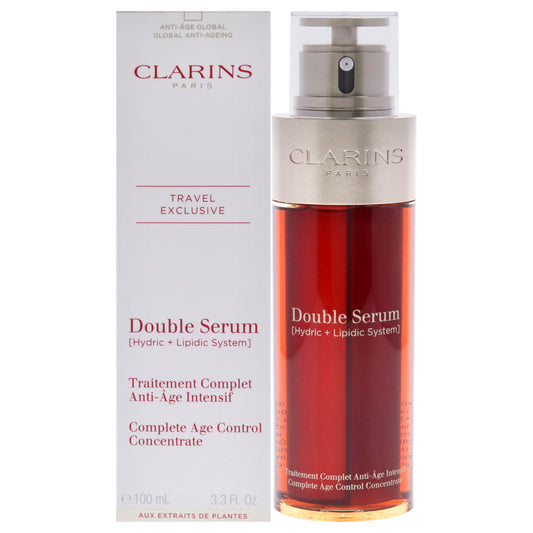 Double Serum Complete Age Control Concentrate by Clarins for Unisex - 3.3 oz Serum