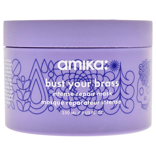 Bust Your Brass Intense Repair Mask by Amika for Unisex - 8 oz Masque