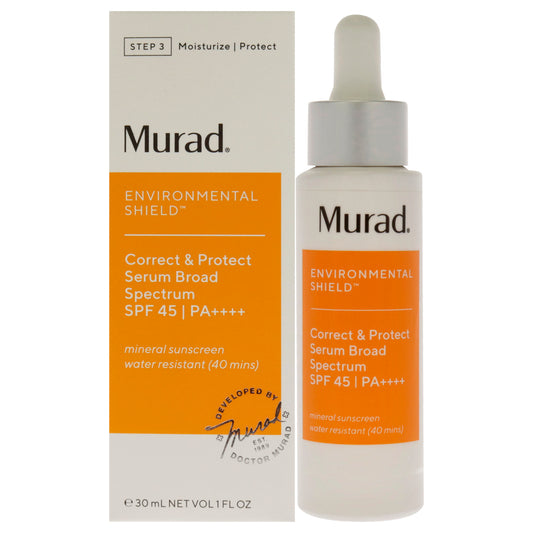 Correct and Protect Serum Broad Spectrum SPF 45 by Murad for Unisex - 1 oz Serum