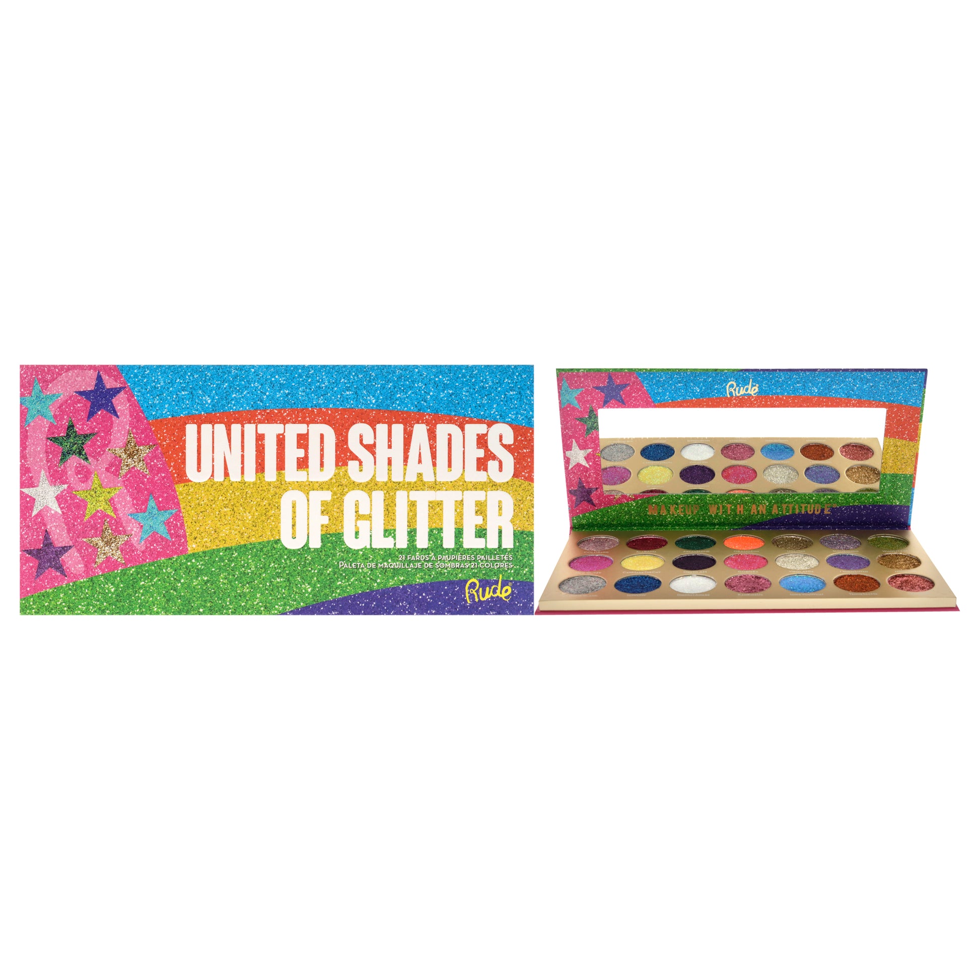 United Shades of Glitter - 21 Pressed Glitter Palette