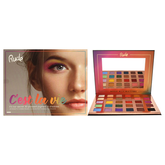 Cest La Vie 30 Eyeshadow Palette by Rude Cosmetics for Women - 1.13 oz Eye Shadow