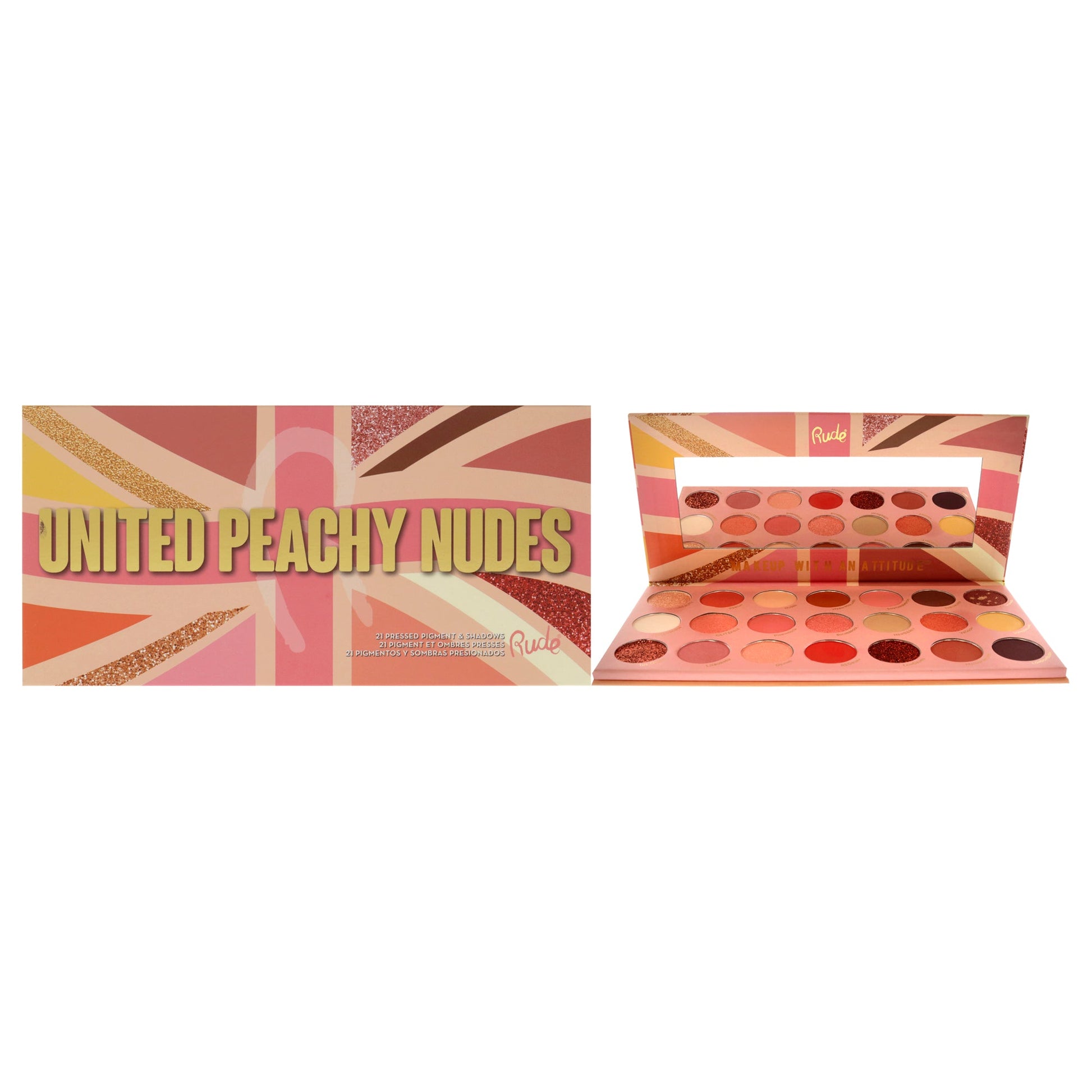 United Peachy Nudes - 21 Pressed Pigment and Shadows Palette
