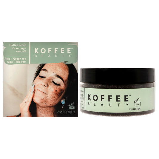 Coffee Scrub - Aloe and Green Tea Scrub by Koffee Beauty for Unisex - 4 oz Scrub