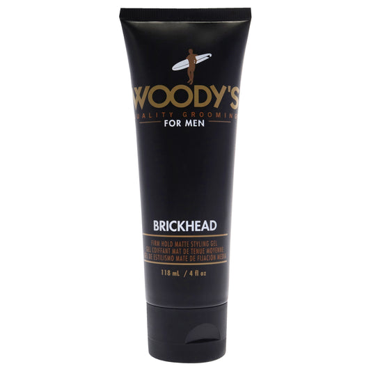 Brickhead Firm Hold Matte Styling Gel by Woodys for Men - 4 oz Gel