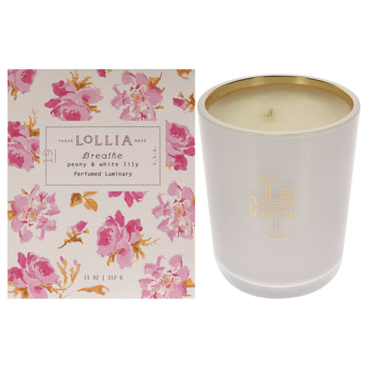 Breathe Perfumed Luminary Candle by Lollia Unisex - 11 oz Candle