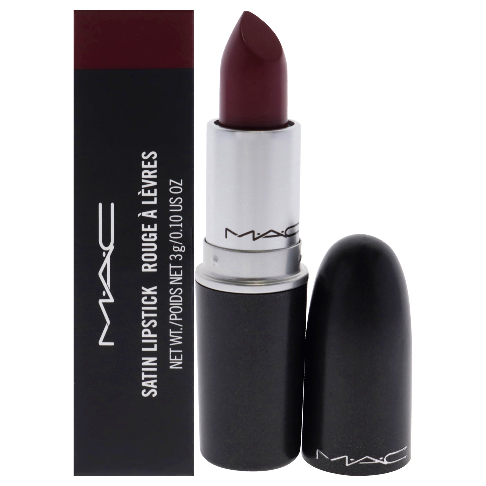 Satin Lipstick - 801 Amorous by MAC for Women - 0.10 oz Lipstick