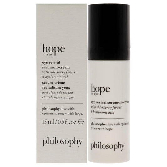 Hope in a Jar Eye Revival Serum-In-Cream by Philosophy for Unisex - 0.5 oz Sreum