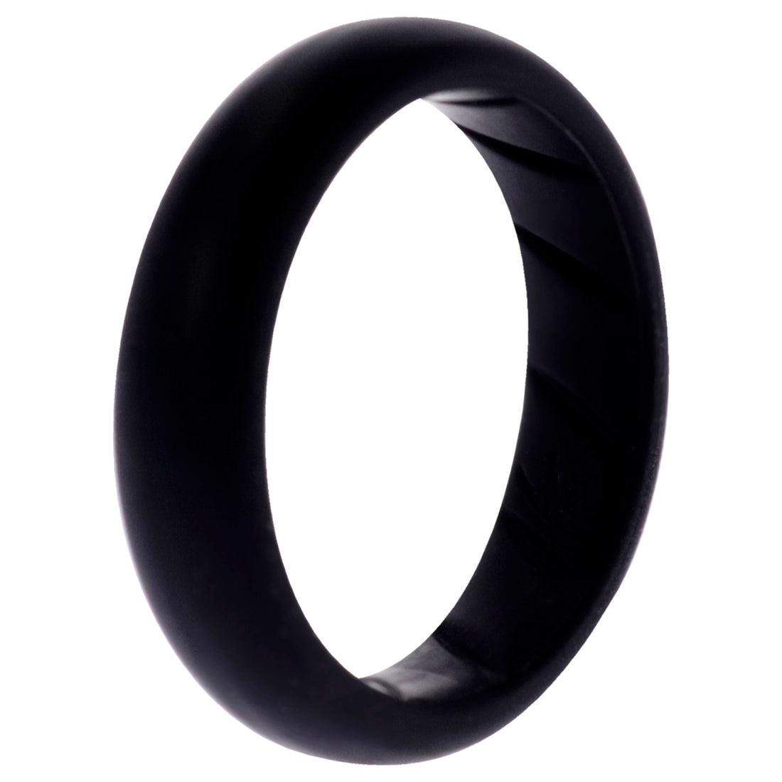 ROQ Silicone Wedding Ring - Dome Solid BR Comfort Fit - Basic-Black