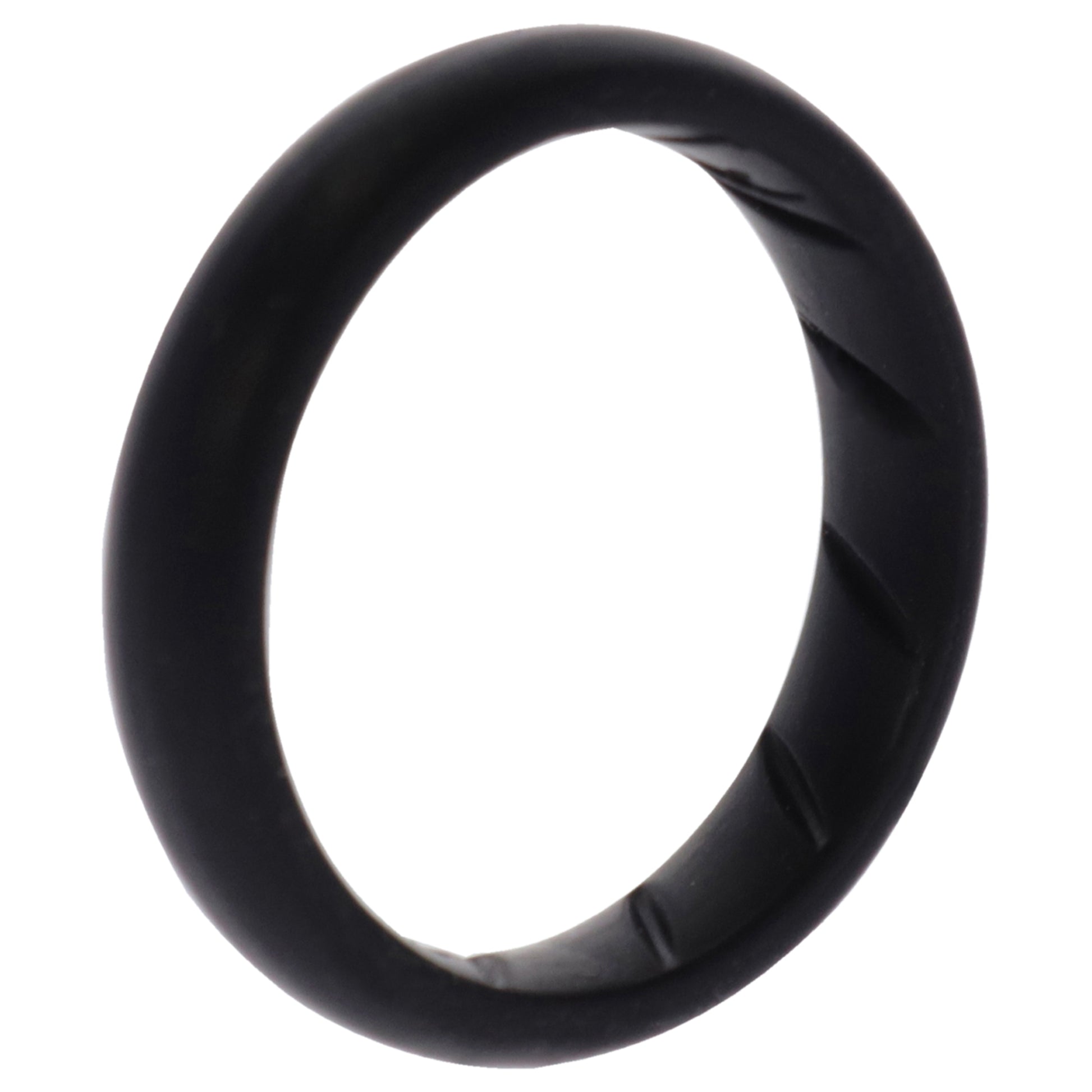 ROQ Silicone Wedding Ring - Dome Solid BR Comfort Fit - Basic-Black