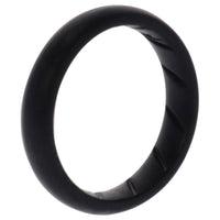 ROQ Silicone Wedding Ring - Dome Solid BR Comfort Fit - Basic-Black